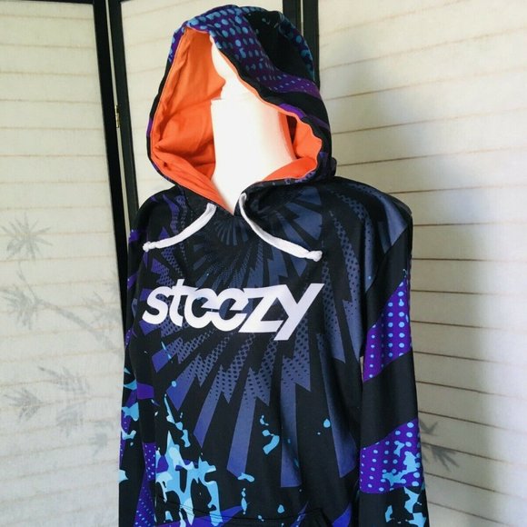 STEEZY Focus Hoodie Graphics Pullover Mens M~Women L Silky Vibrant Colors - Picture 1 of 11